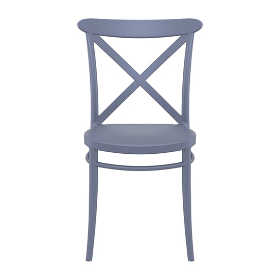 Carson Grey Polypropylene And Glass Fiber Dining Chairs In Pair