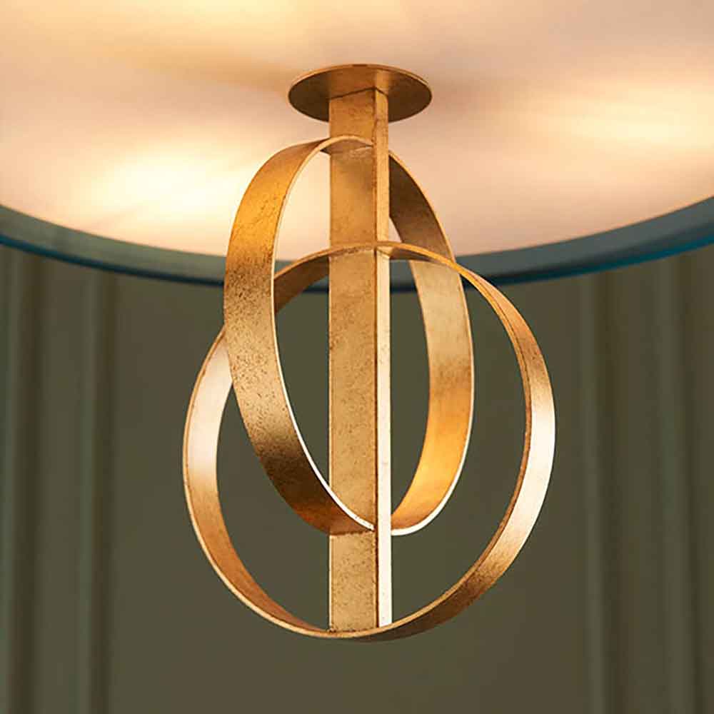 Carson Small Teal Fabric Pendant Light In Antique Gold