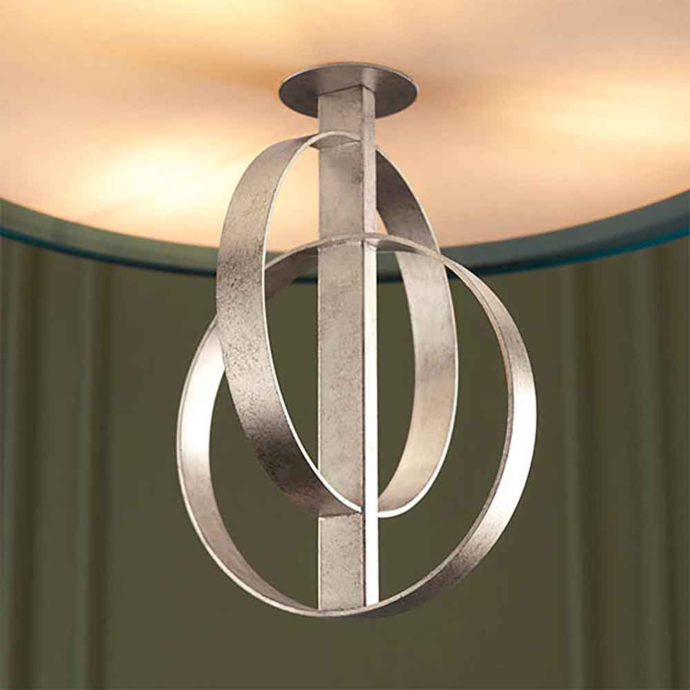 Carson Small Teal Fabric Pendant Light In Antique Silver