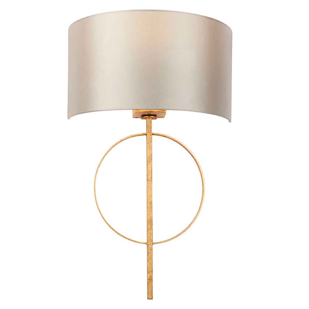 Carson Mink Fabric Wall Light In Gold