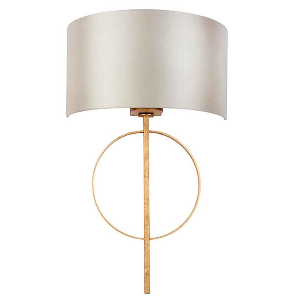 Carson Mink Fabric Wall Light In Gold