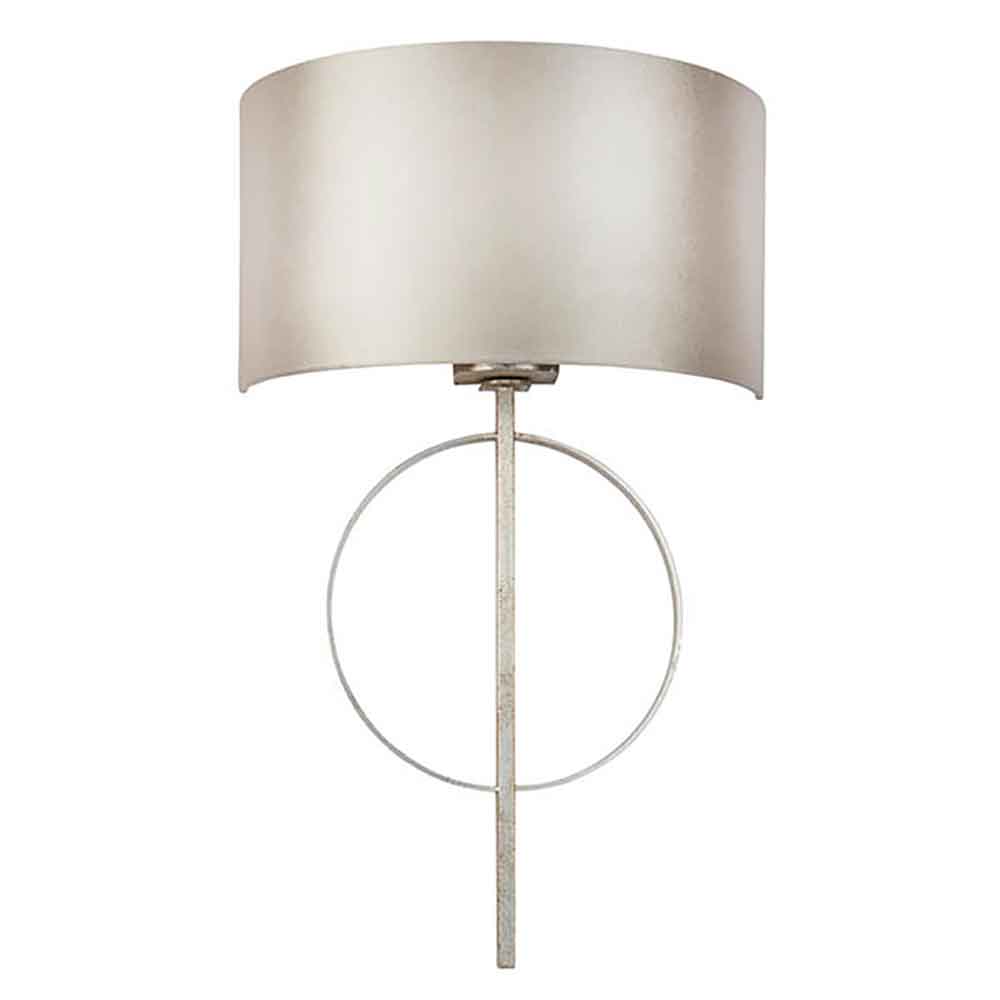 Carson Mink Fabric Wall Light In Silver