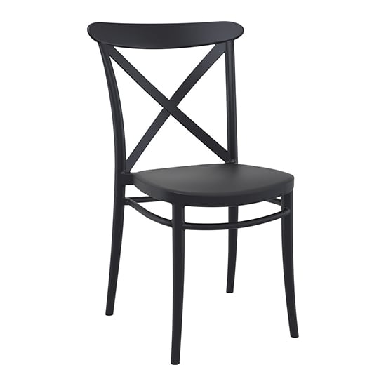 Photo of Carson polypropylene and glass fiber dining chair in black