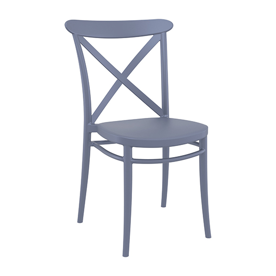 Photo of Carson polypropylene and glass fiber dining chair in dark grey