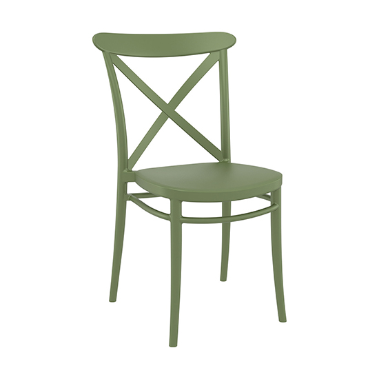 Photo of Carson polypropylene and glass fiber dining chair in olive green