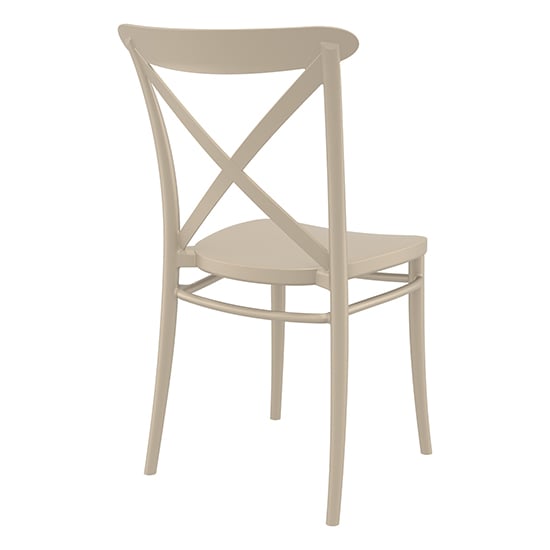 Carson Taupe Polypropylene And Glass Fiber Dining Chairs In Pair