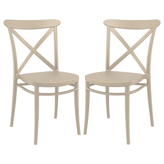 Carson Taupe Polypropylene And Glass Fiber Dining Chairs In Pair_1