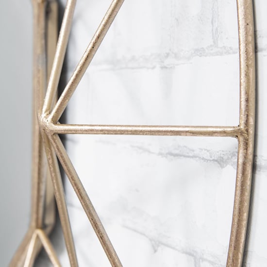 Alexis Round Metallic Wall Mirror In Gold