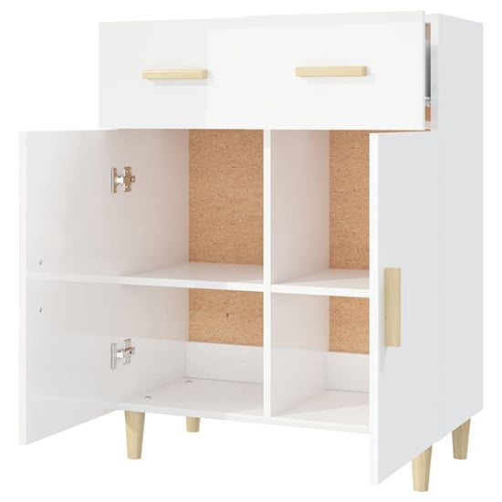 Cartier High Gloss Sideboard With 2 Doors 2 Drawers In White_5