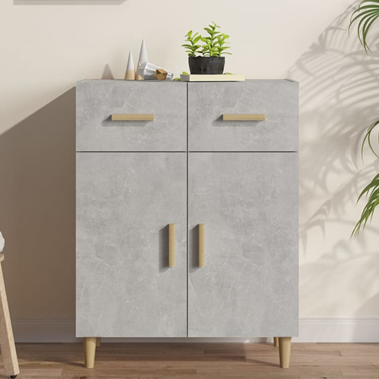 Cartier Sideboard With 2 Doors 2 Drawers In Concrete Effect