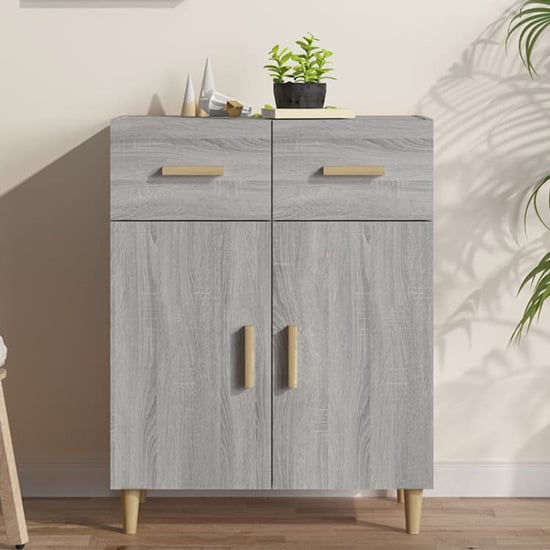Product photograph of Cartier Sideboard With 2 Doors 2 Drawers In Grey Sonoma Oak from Furniture in Fashion