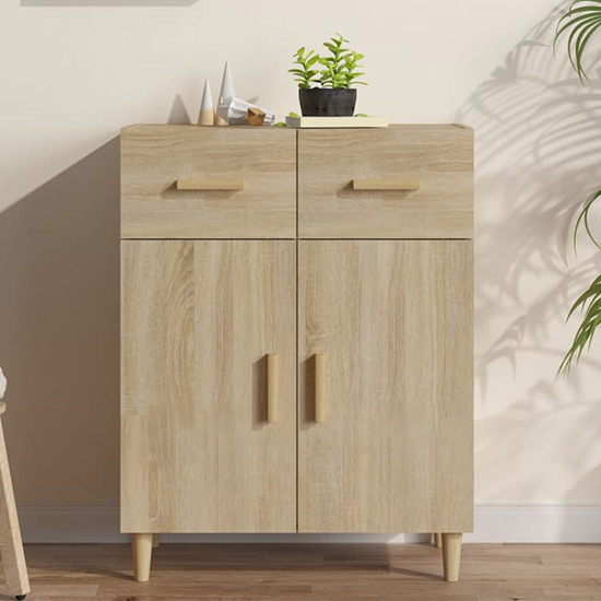 Product photograph of Cartier Wooden Sideboard With 2 Doors 2 Drawers In Sonoma Oak from Furniture in Fashion