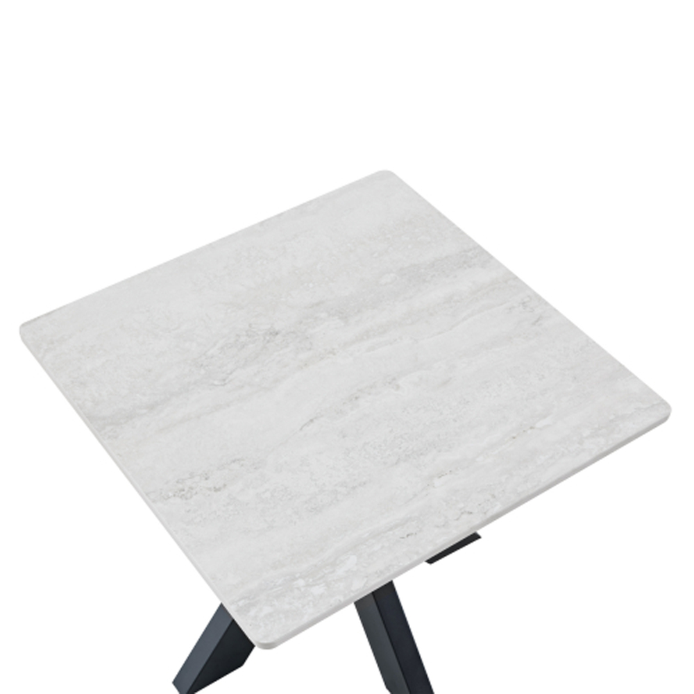 Cartmel Ceramic Top End Table in Ivory