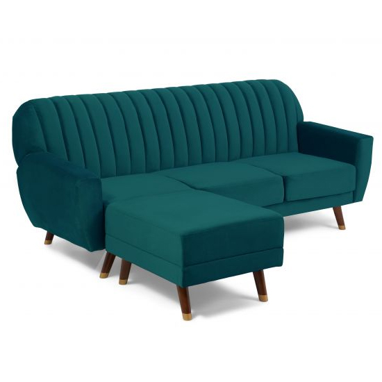 Carwin Velvet Upholstered Sofa Bed In Green_3