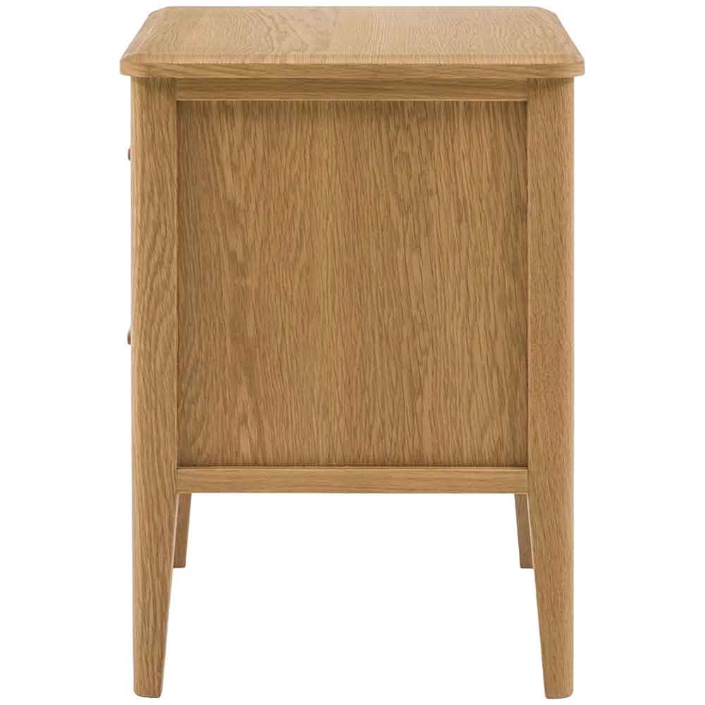 Cary Wooden Bedside Cabinet With 2 Drawers In Natural