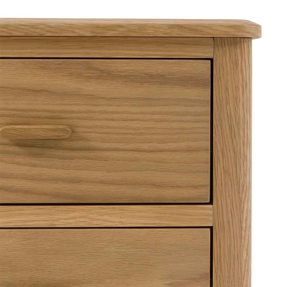 Cary Wooden Bedside Cabinet With 2 Drawers In Natural