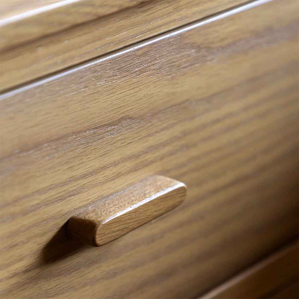 Cary Wooden Bedside Cabinet With 2 Drawers In Natural