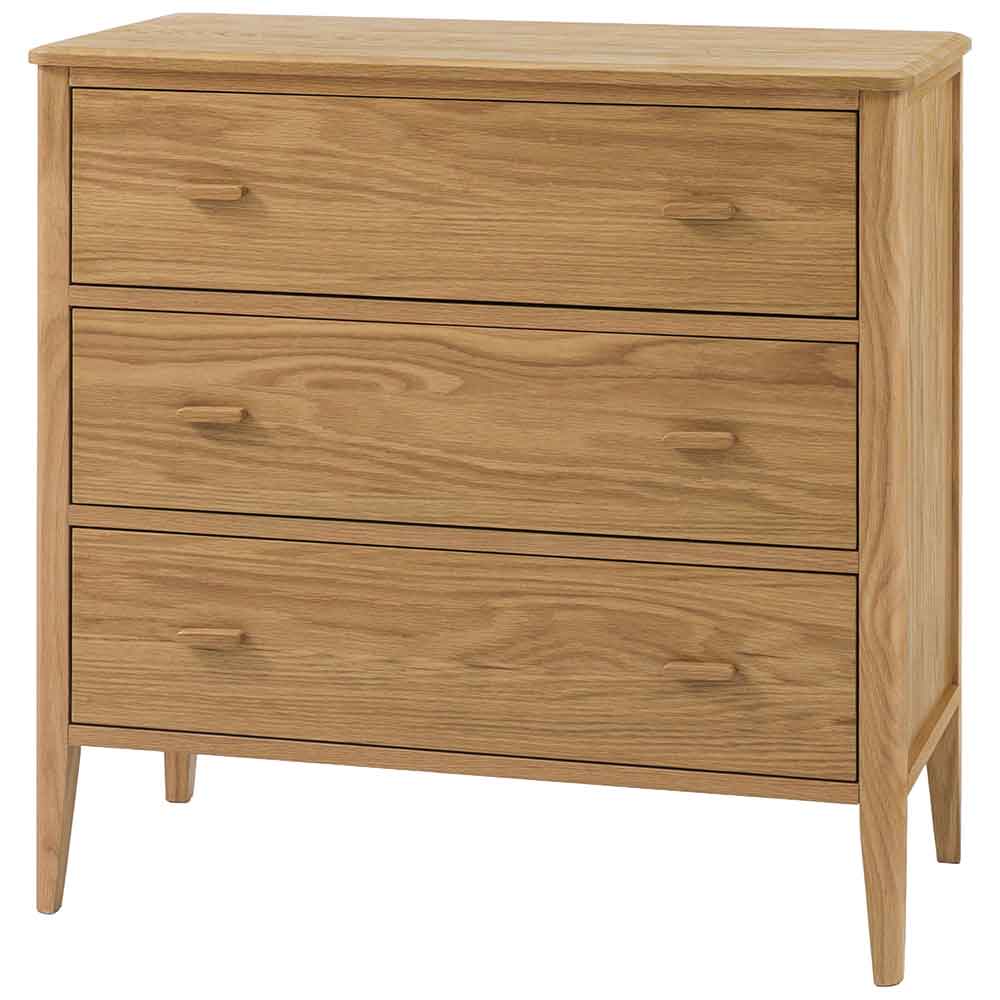 Cary Wooden Chest Of 3 Drawers In Natural
