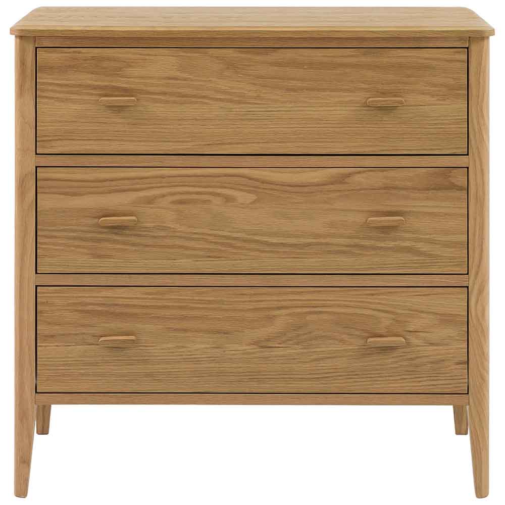 Cary Wooden Chest Of 3 Drawers In Natural