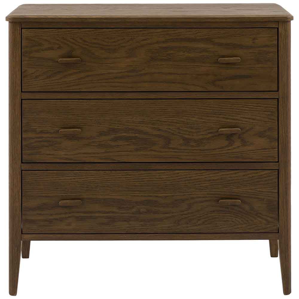 Cary Wooden Chest Of 3 Drawers In Walnut