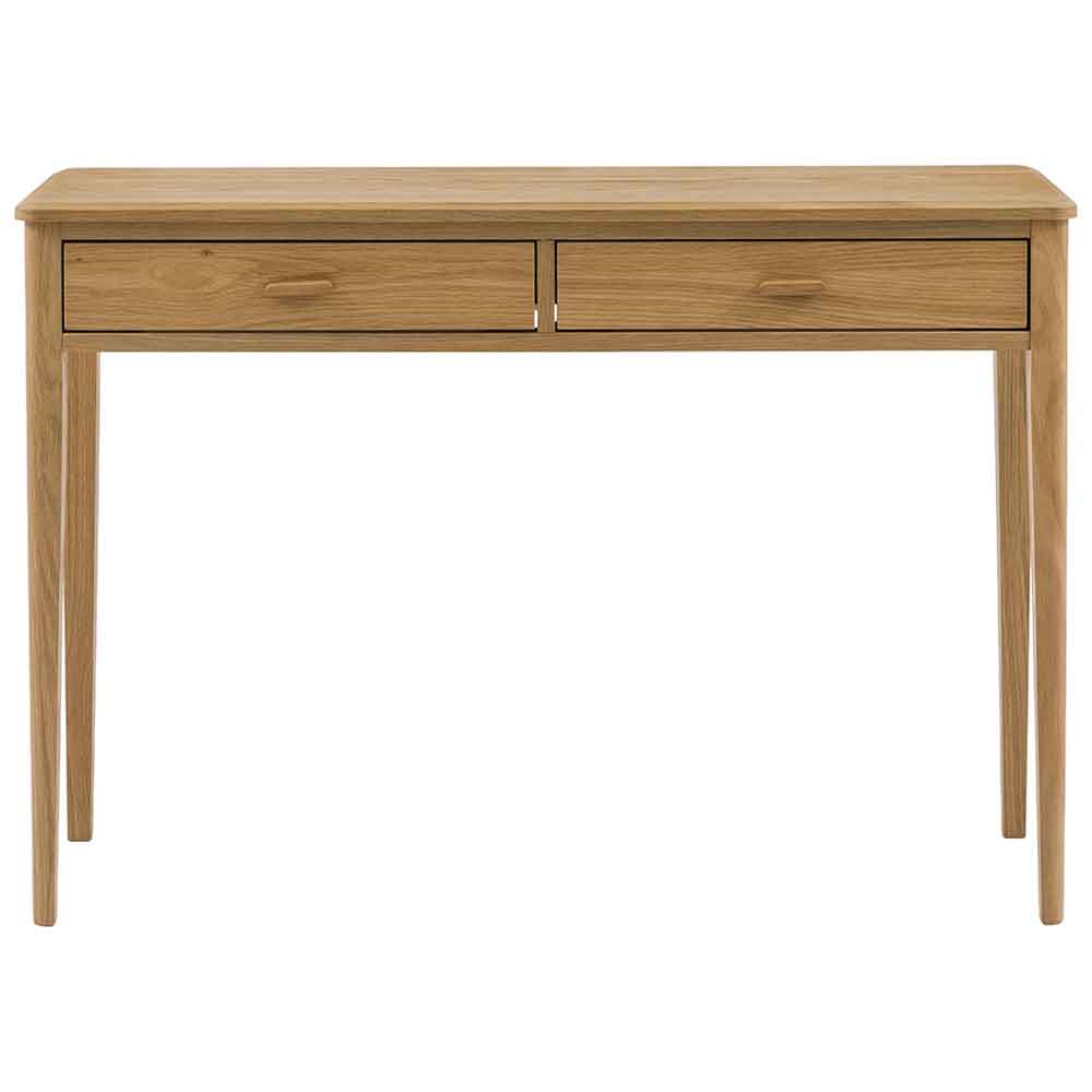 Cary Wooden Console Table With 2 Drawers In Natural