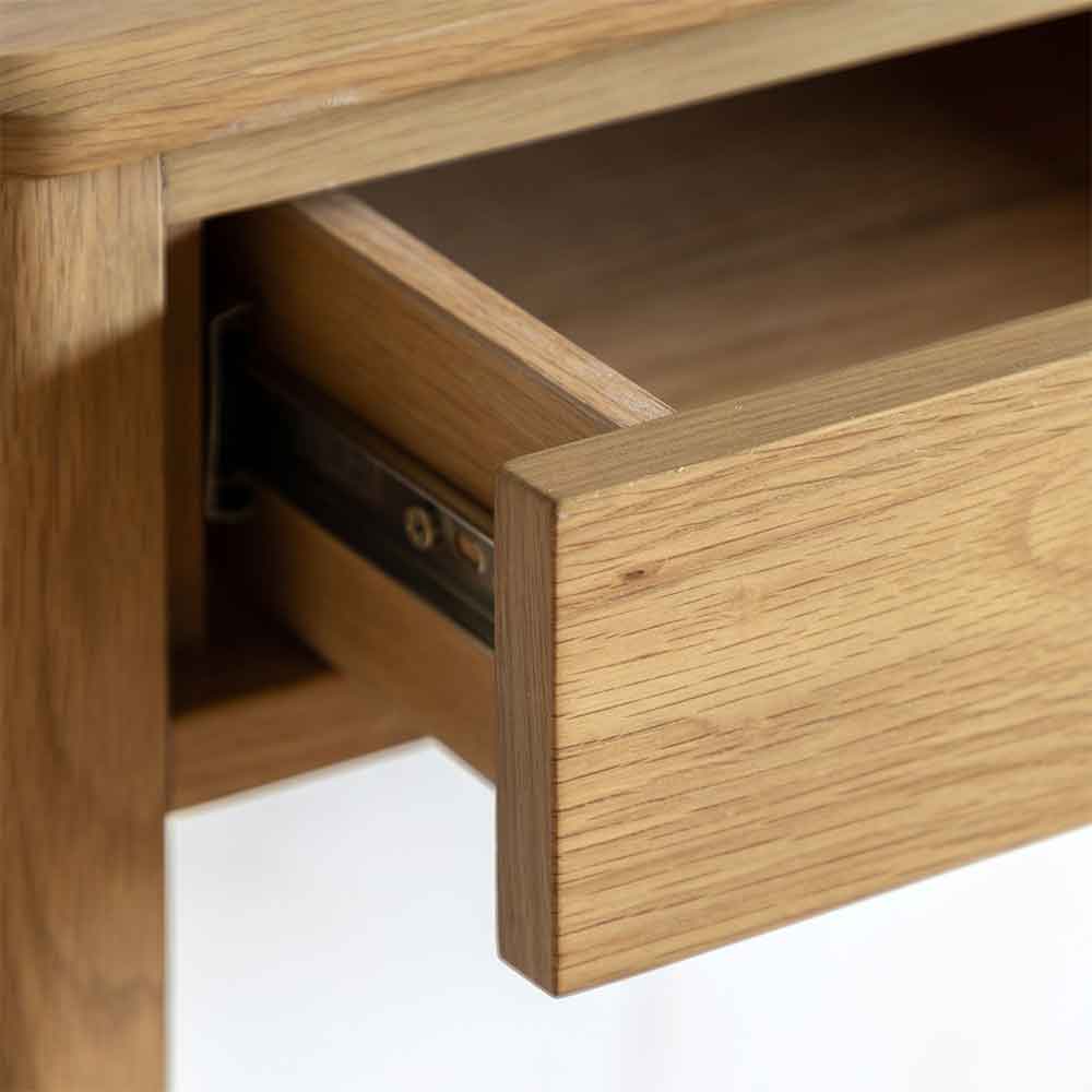 Cary Wooden Console Table With 2 Drawers In Natural