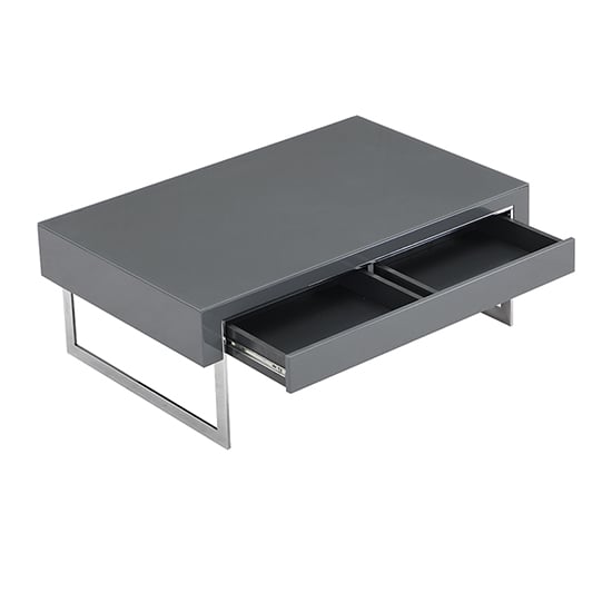 Casa High Gloss Coffee Table With 1 Drawer In Grey_4