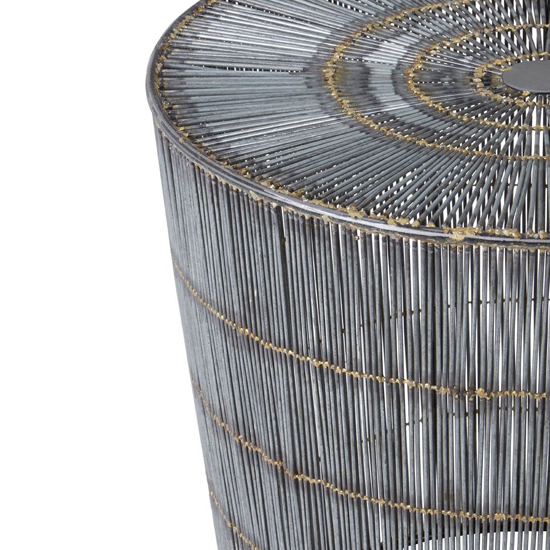 Casa Round Metal Side Table In Natural