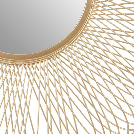 Casa Round Wall Mirror In Gold Twisted Wired Frame