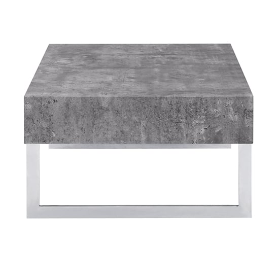 Casa Wooden Coffee Table With 1 Drawer In Concrete Effect_6