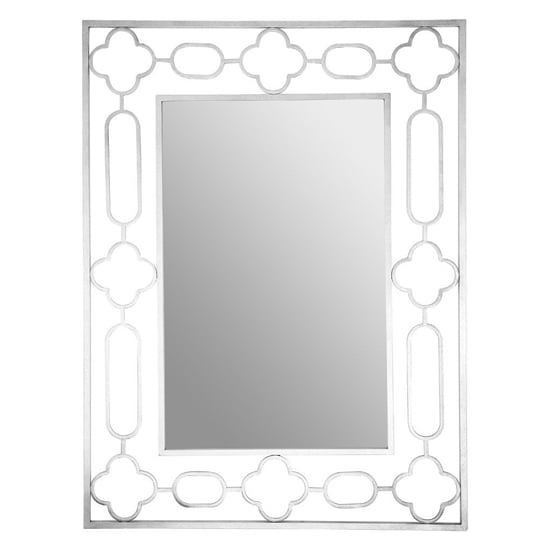 Product photograph of Cascade Wall Bedroom Mirror In Silver Frame from Furniture in Fashion