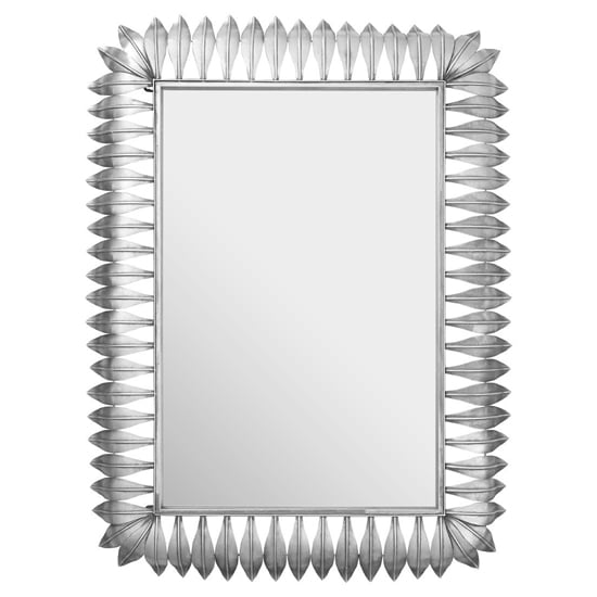 Read more about Cascade wall bedroom mirror in silver leaf frame