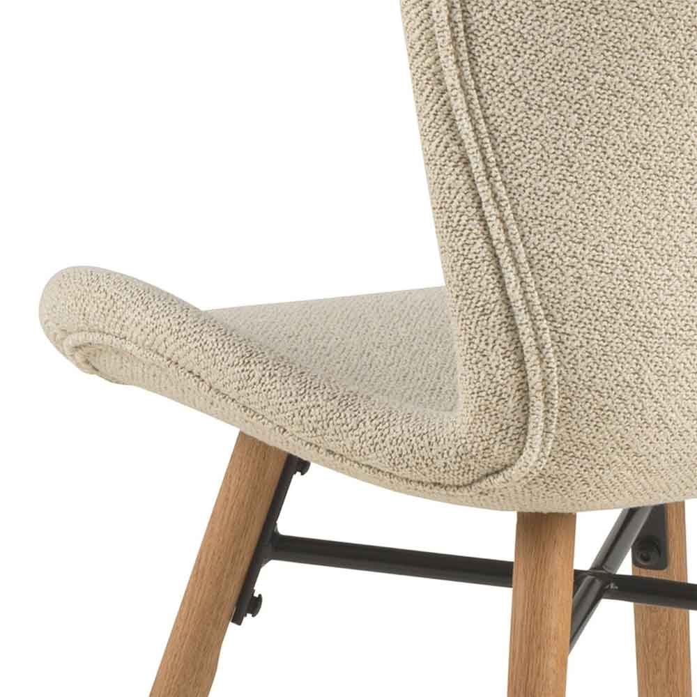 Casey White Marble Top Dining Table with Black Base and 4 Cream Bangor Chairs