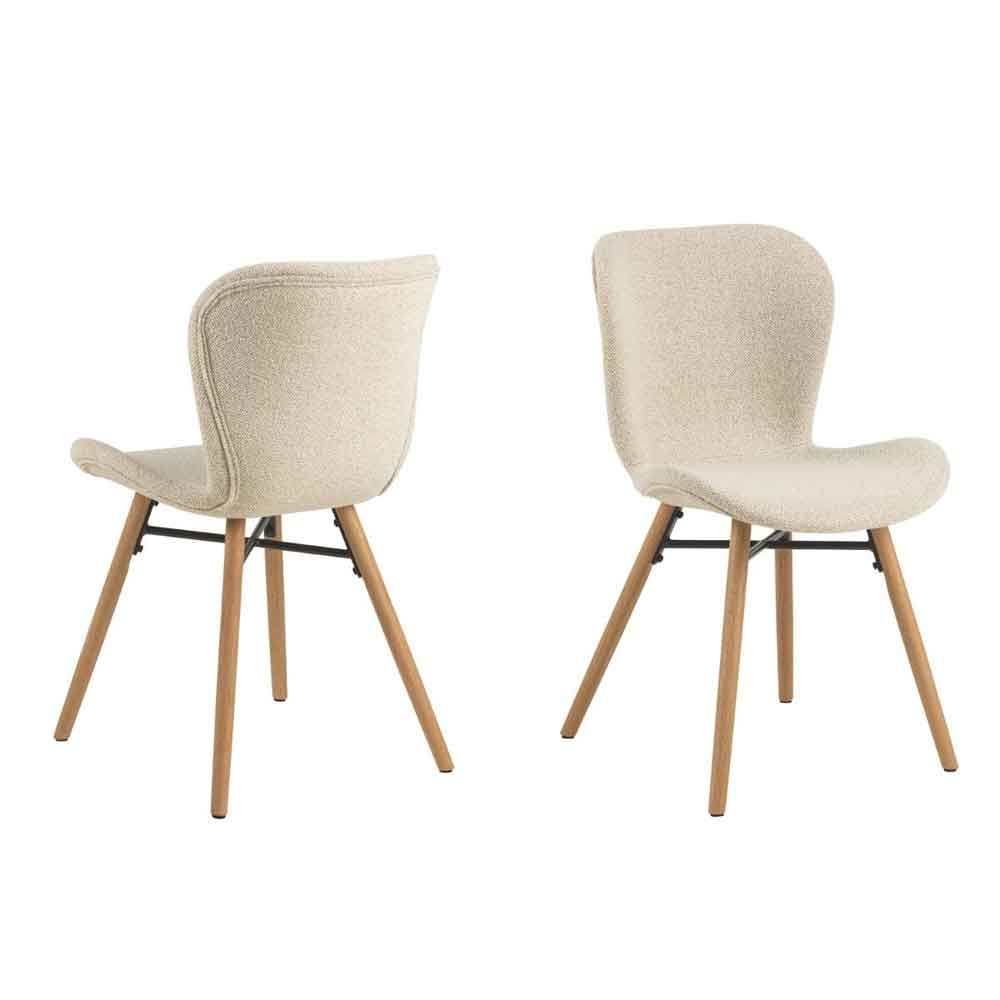 Casey White Marble Top Dining Table with Black Base and 4 Cream Bangor Chairs