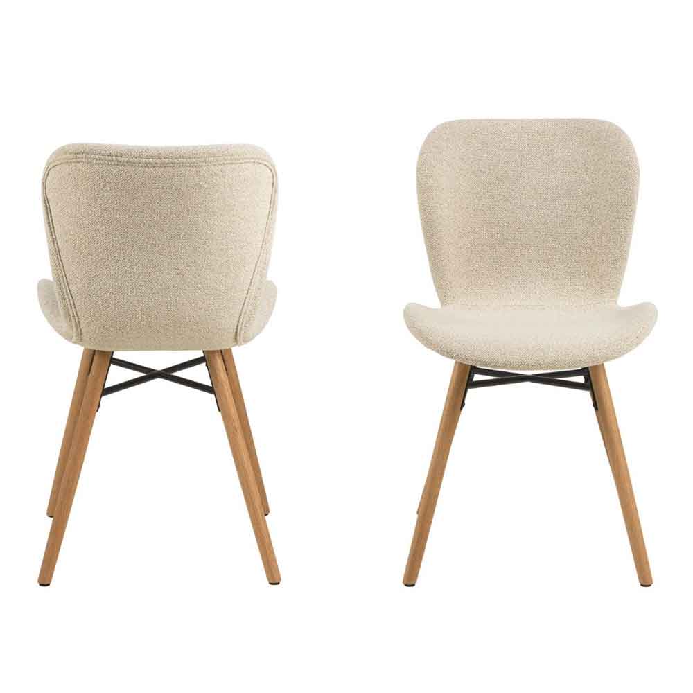Casey White Marble Top Dining Table with Black Base and 4 Cream Bangor Chairs