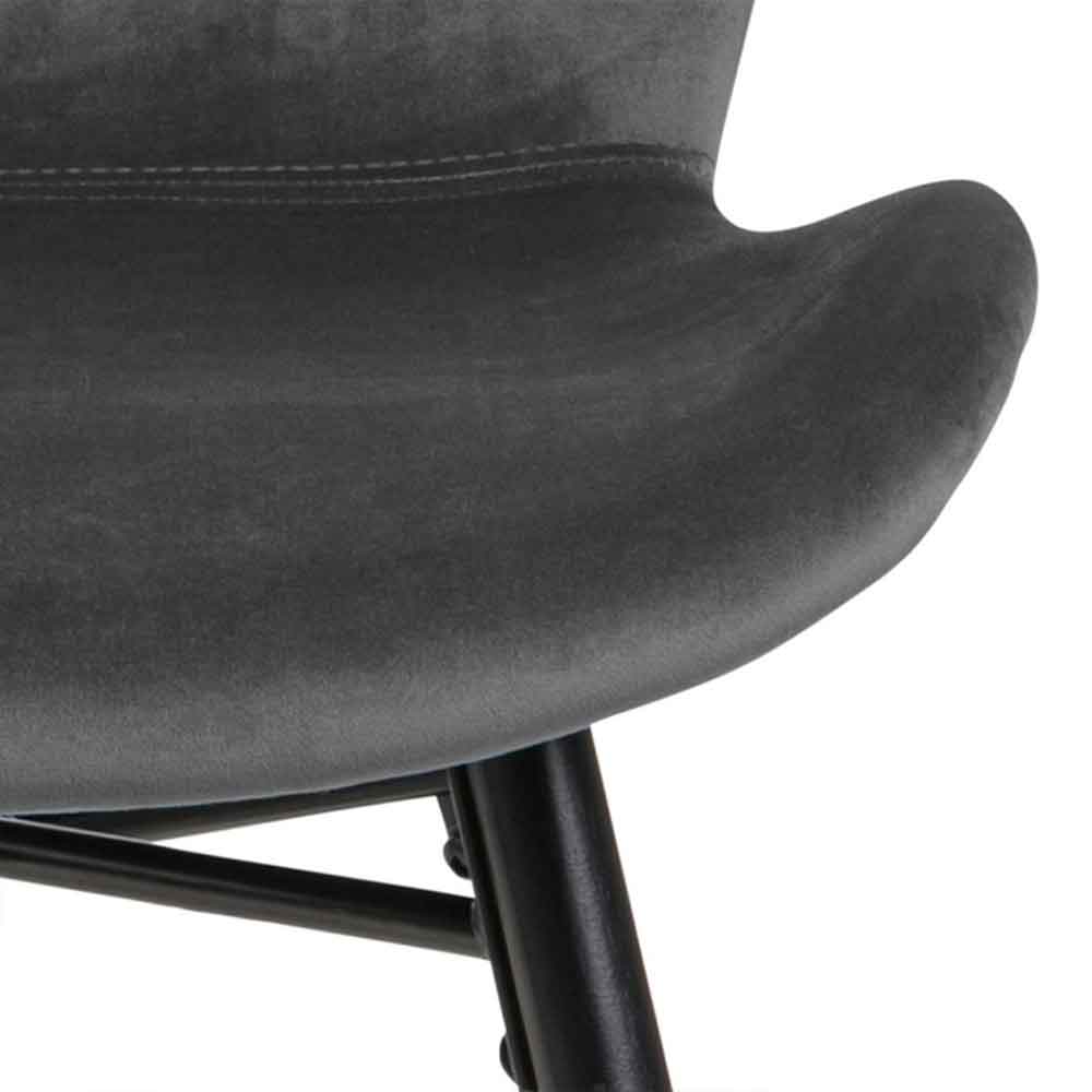 Casey White Marble Top Dining Table with Black Base and 4 Dark Grey Bangor Chairs
