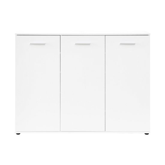 Casey Wooden Shoe Storage Cabinet With 3 Doors In White_3