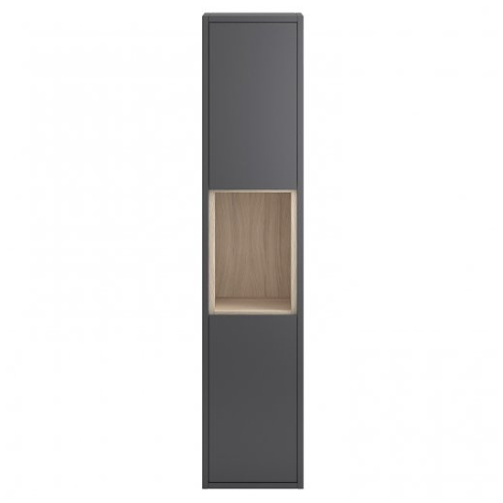 Product photograph of Casita 35cm Bathroom Wall Hung Tall Unit In Gloss Grey from Furniture in Fashion