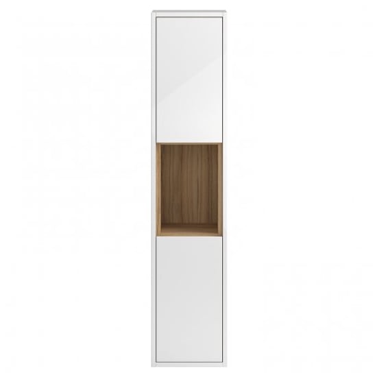 Product photograph of Casita 35cm Bathroom Wall Hung Tall Unit In Gloss White from Furniture in Fashion