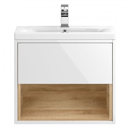 Read more about Casita 60cm wall vanity with thin edged basin in gloss white