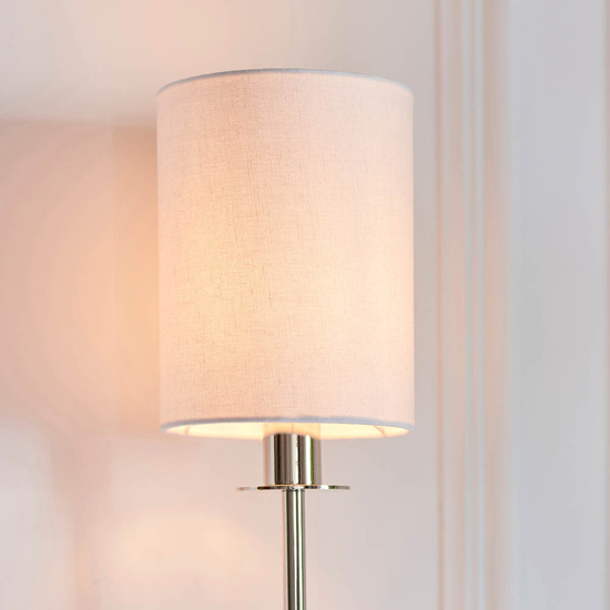 Casper Modern Cylinder Shade Wall Light In Bright Nickel