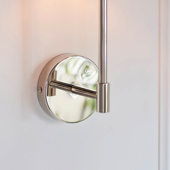 Casper Modern Cylinder Shade Wall Light In Bright Nickel