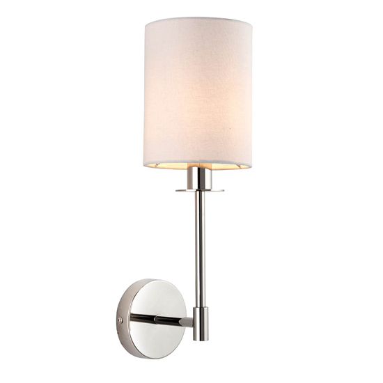 Casper Modern Cylinder Shade Wall Light In Bright Nickel