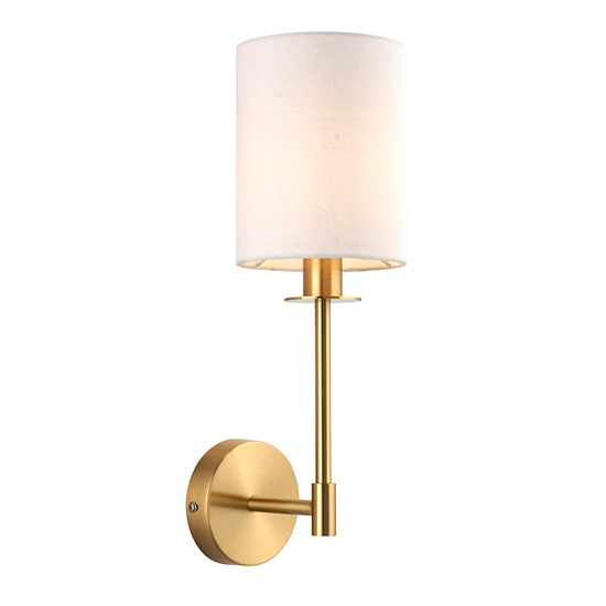 Casper Modern Cylinder Shade Wall Light In Satin Brass