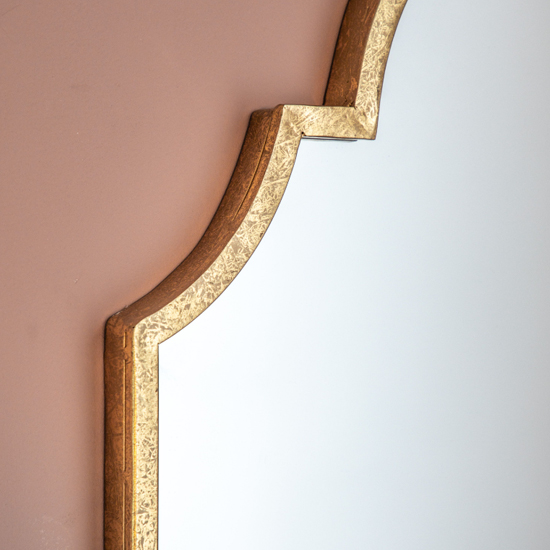 Casper Portrait Wall Mirror In Gold Iron Frame