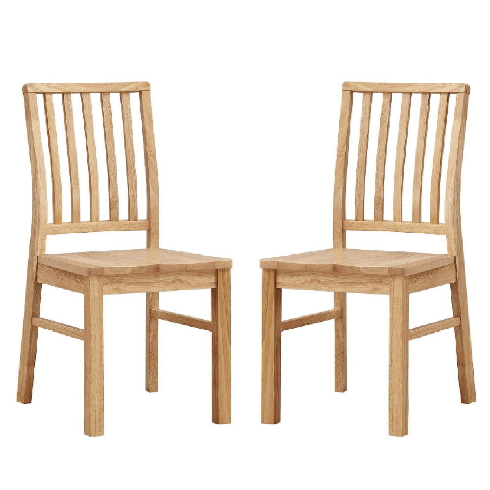 Read more about Casper wooden oak dining chairs in pair