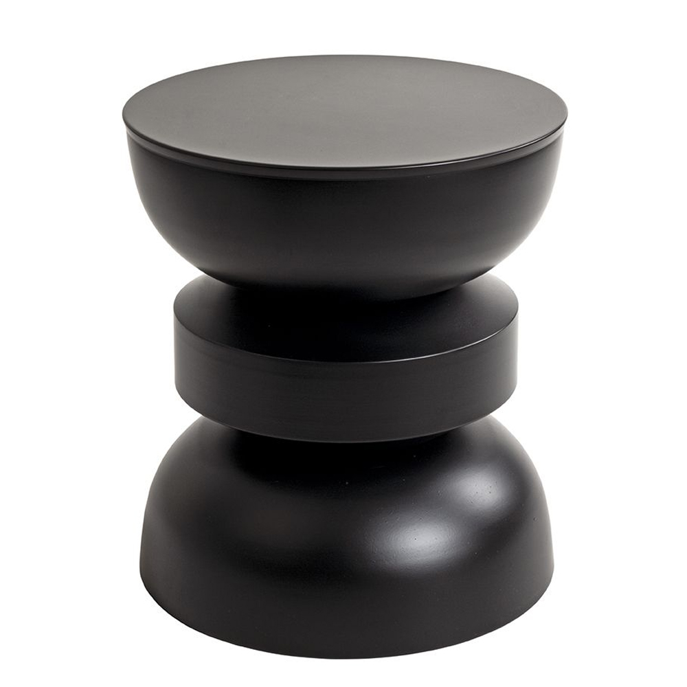 Caspian Metal Side table in Black