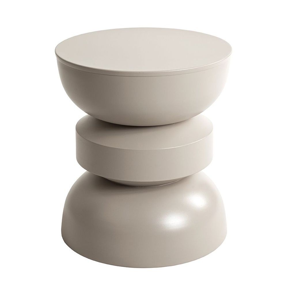 Caspian Small Metal Side table in Grey