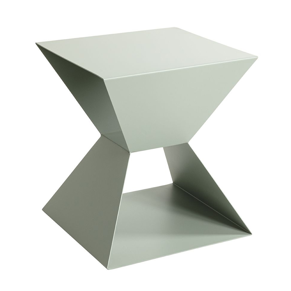 Caspian Square Metal Side table in Green