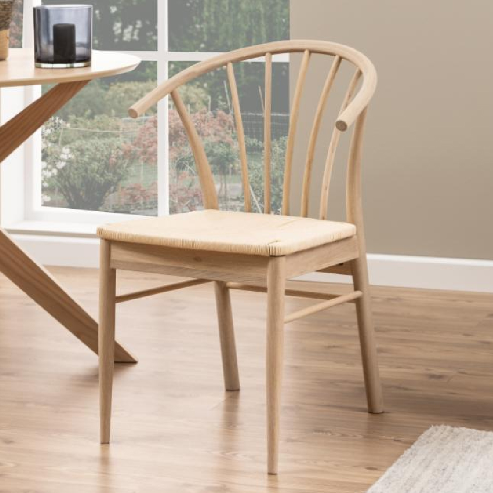Cassan Off White Wooden Dining Chairs In Pair
